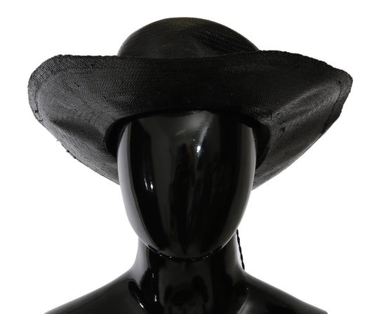 Schwarzer Cowboyhut mit breiter Krempe
