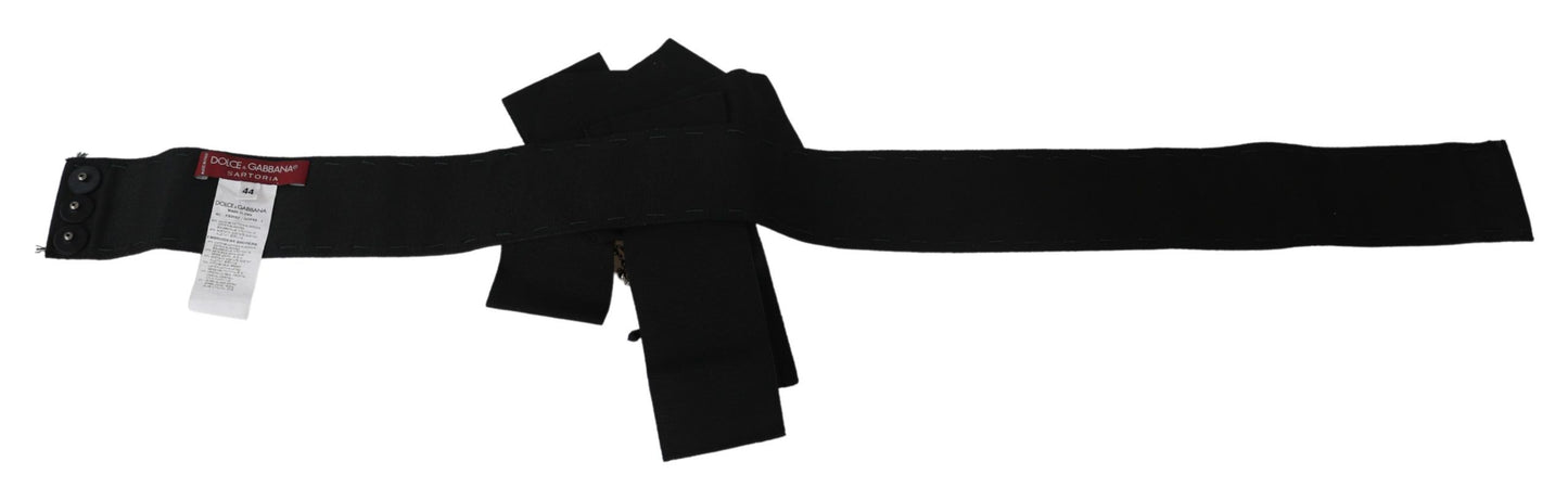 Schwarze Kristallbrosche, breiter Wai SATORIA-Gürtel
