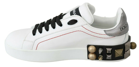 Weiße Leder Kristall Rosen Blumen Sneakers Schuhe