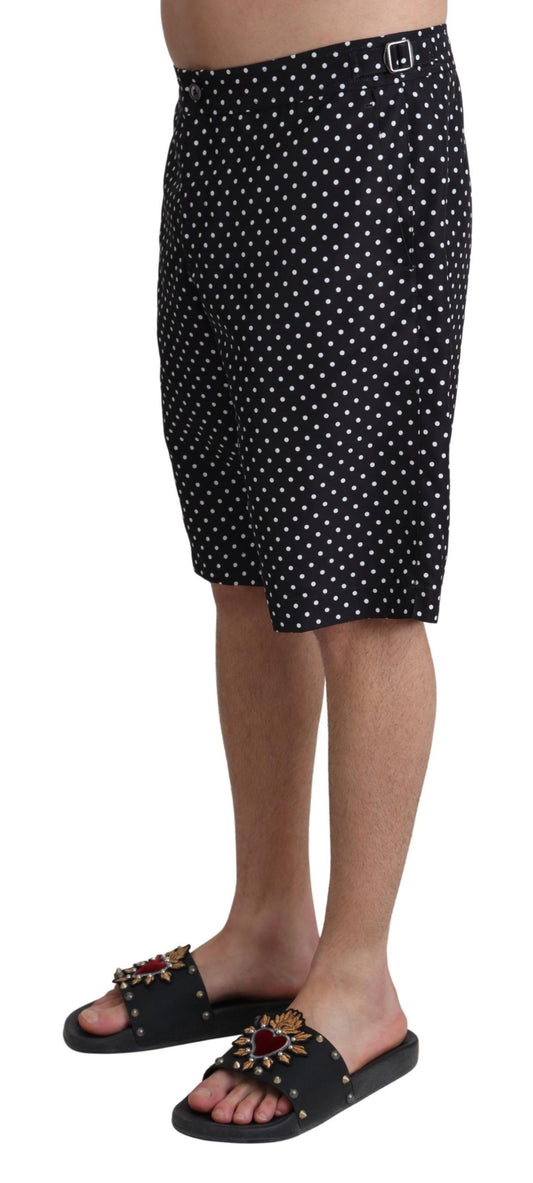 Schwarze Polka Dots Beachwear Shorts Bademode