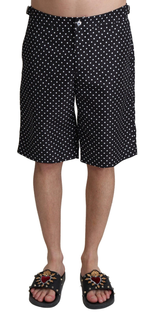 Schwarze Polka Dots Beachwear Shorts Bademode