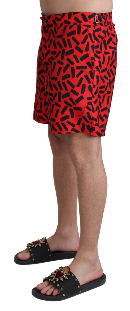 Rote gemusterte Strandshorts