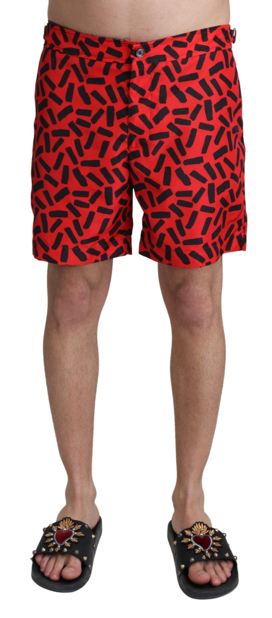 Rote gemusterte Strandshorts