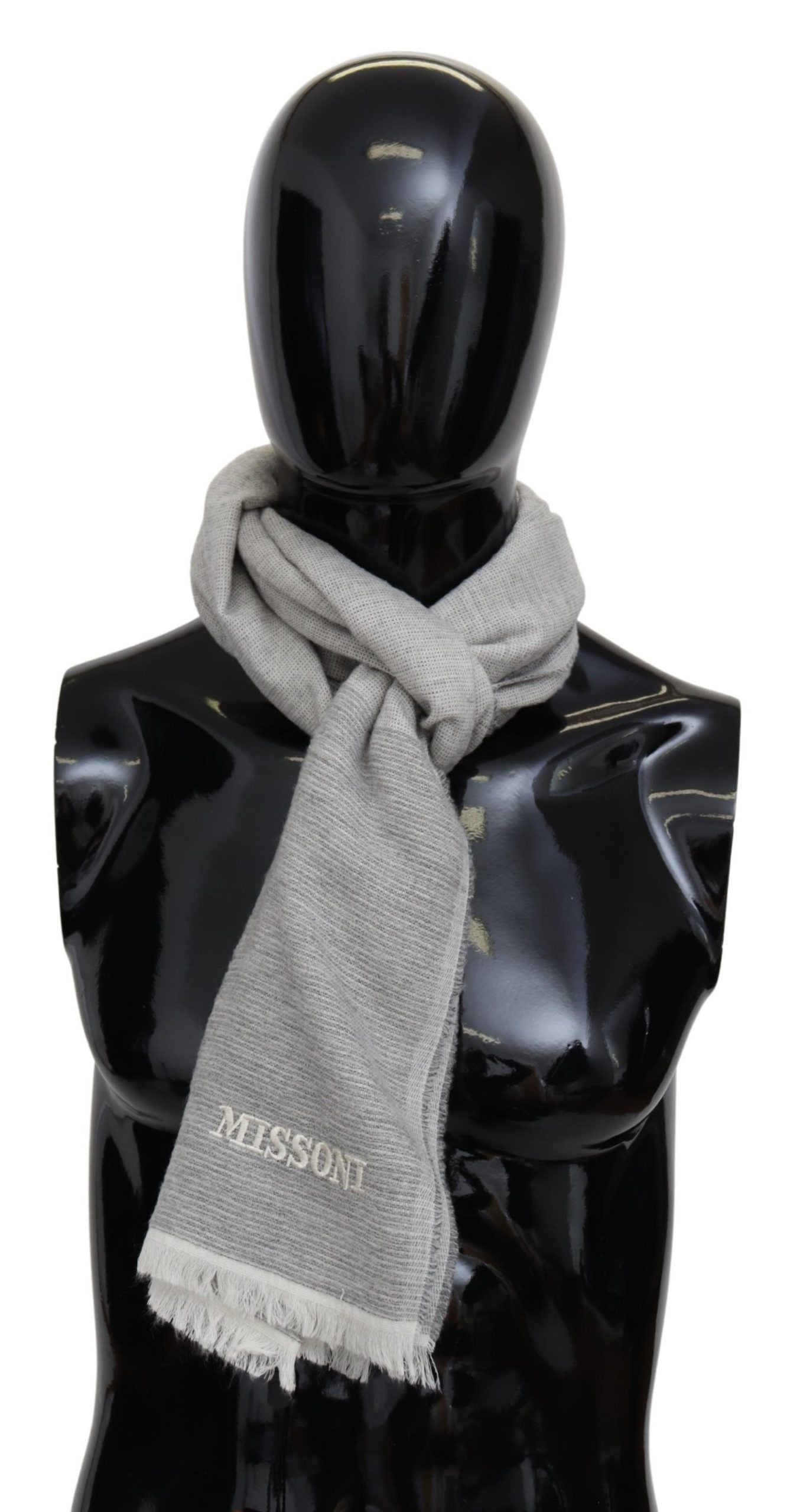 Beigefarbener Unisex-Halswickelschal aus 100 % Wolle