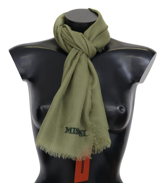 Grüner Kaschmir-Unisex-Halswickelschal