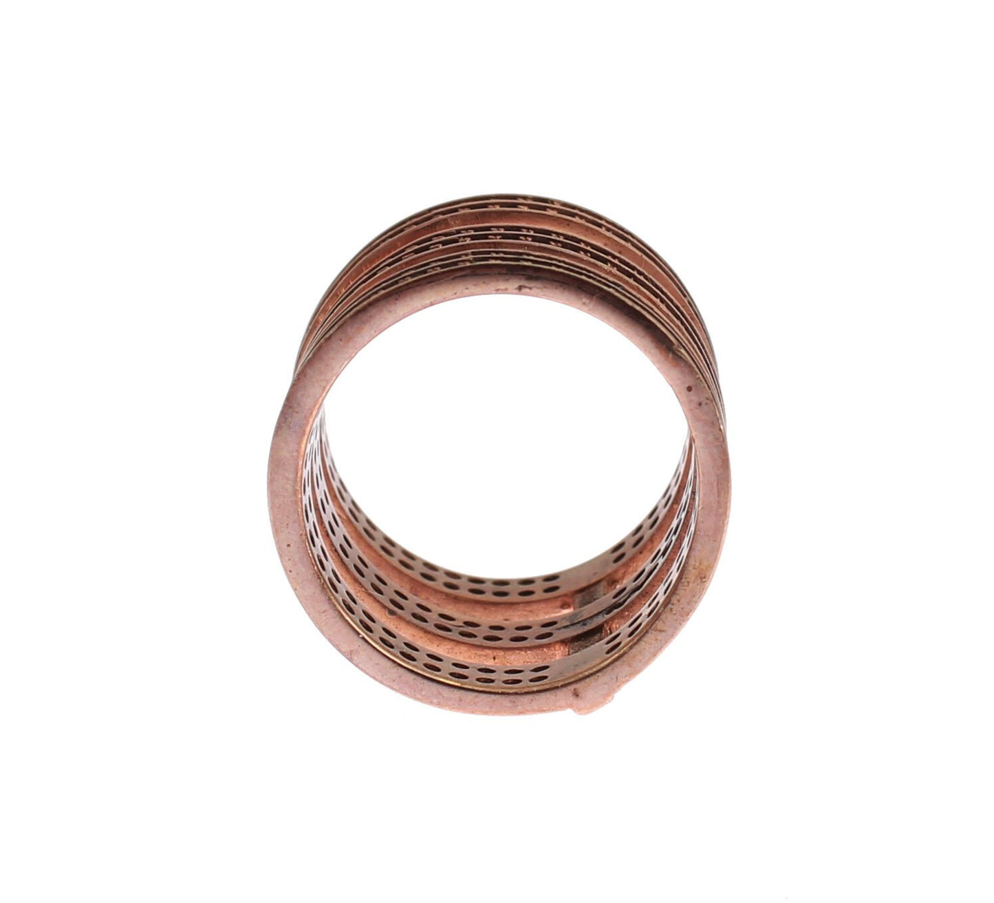 Gold 925 Silber Klar CZ Rosa Ring