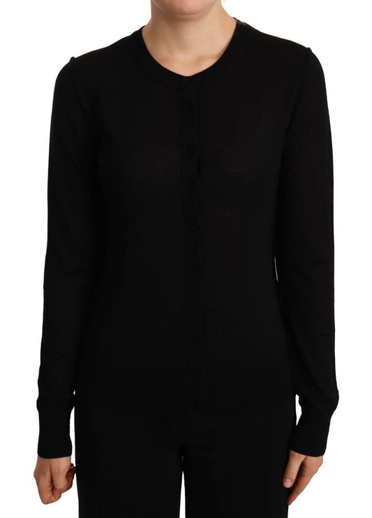 Schwarzer Rundhalspullover STAFF Pullover Wolle