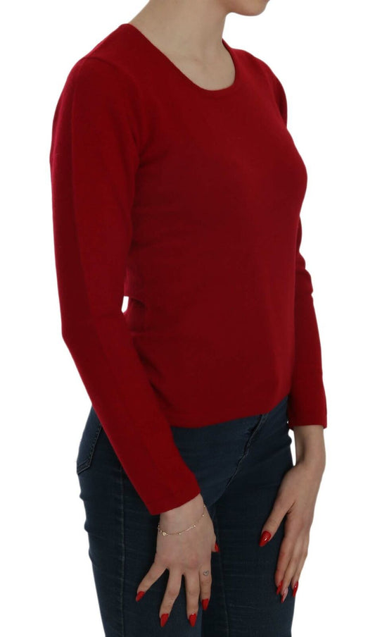 Roter Rundhalspullover aus Kaschmir