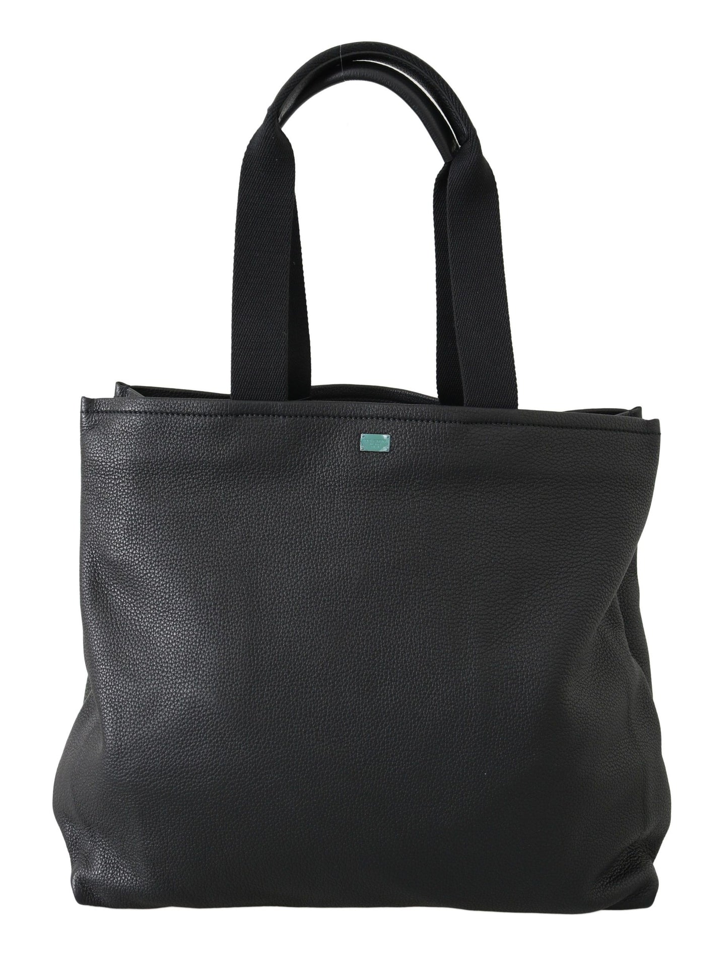 Schwarze Leder-Tragetasche für Reisen, Einkaufen und Fitnessstudio #DGFAMILY