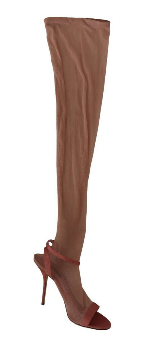 Rosa Tüll Stretch Knöchelriemen Sandalen Schuhe
