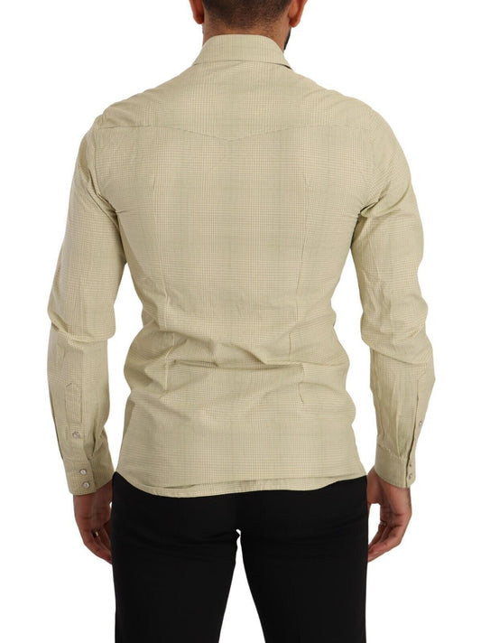 Gelbes SICILIA Slim Fit-Hemd aus Baumwolle