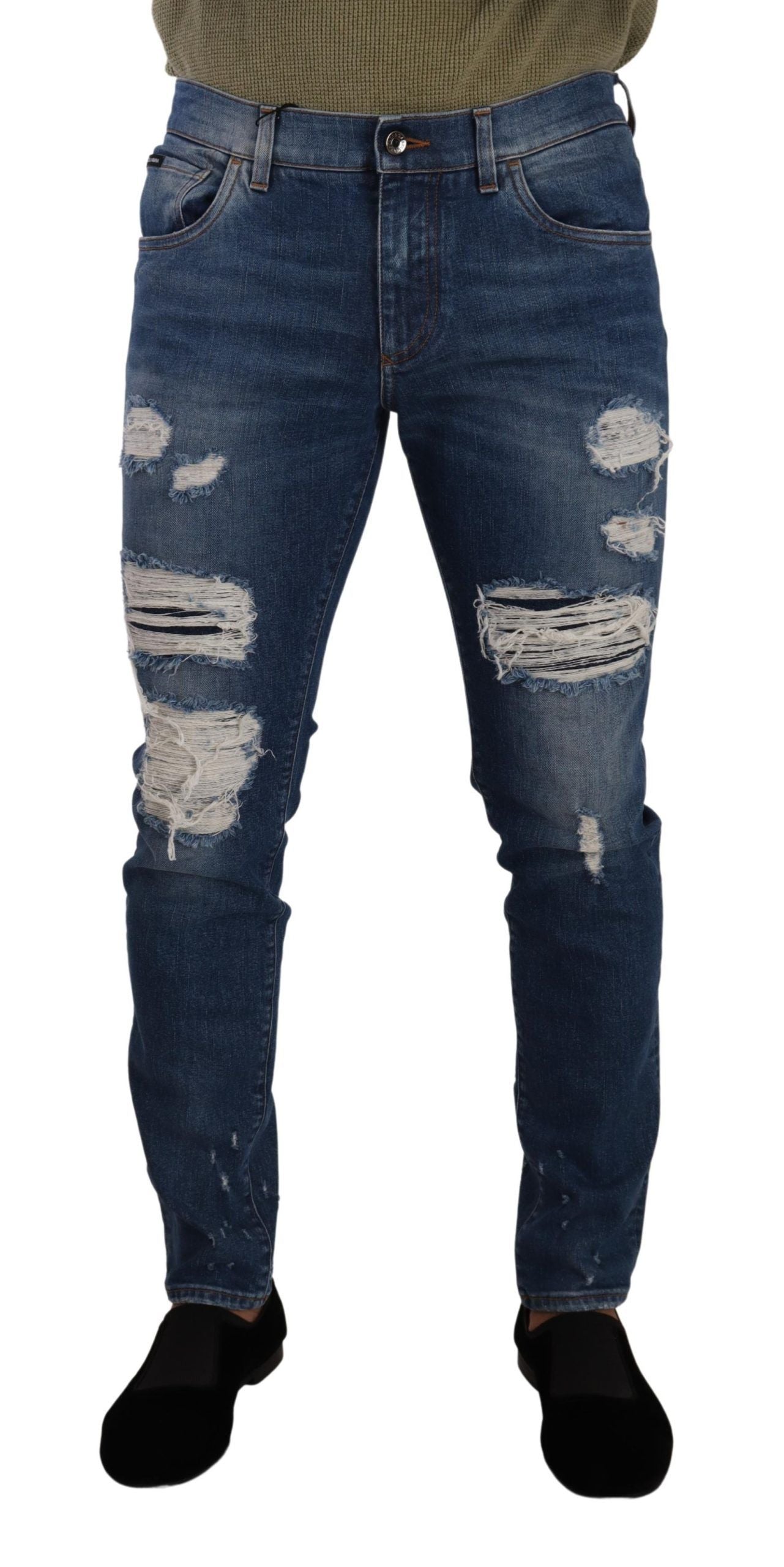 Slim Fit Jeans aus Baumwollstretch in Blauwaschung