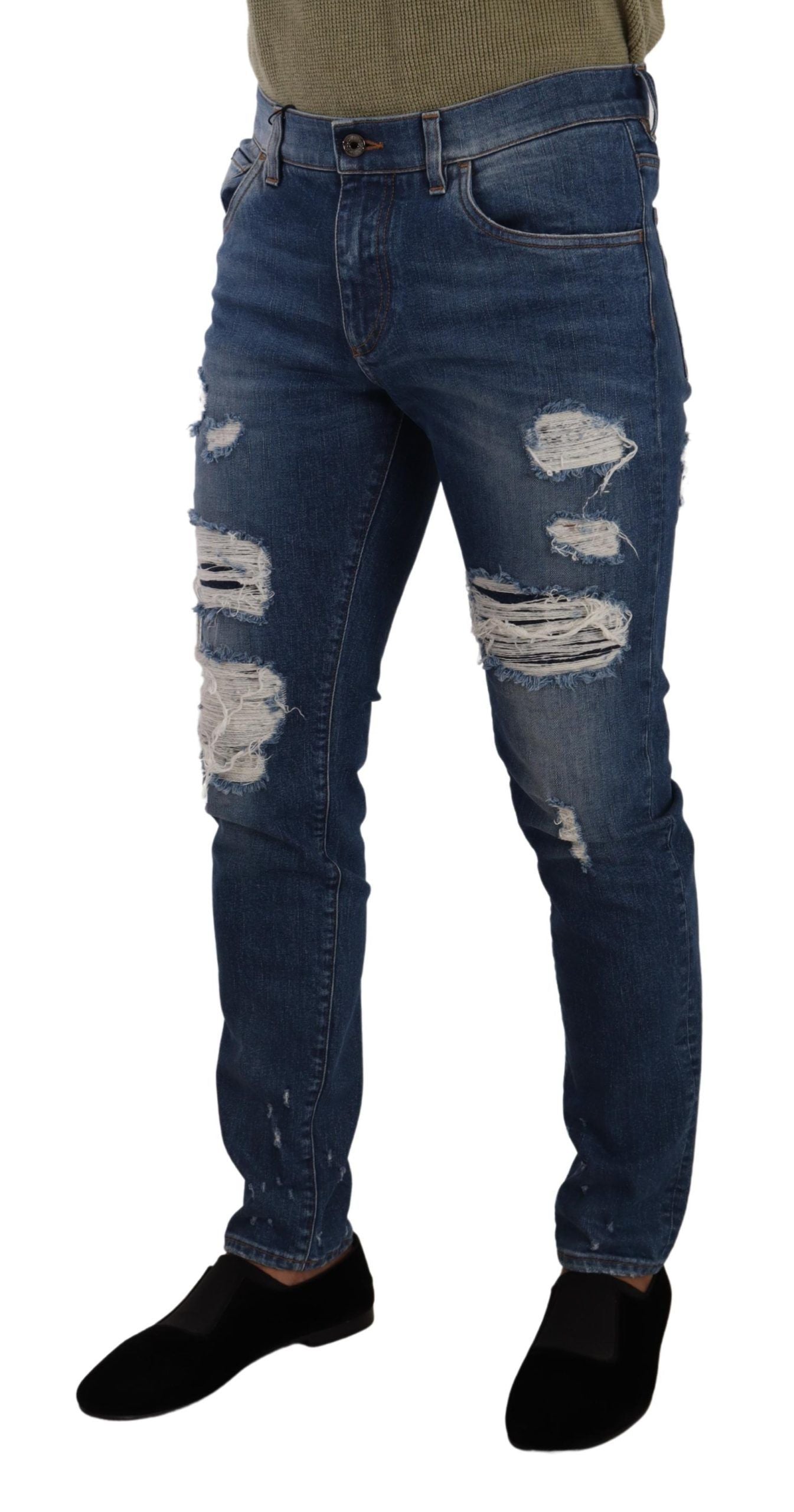 Slim Fit Jeans aus Baumwollstretch in Blauwaschung