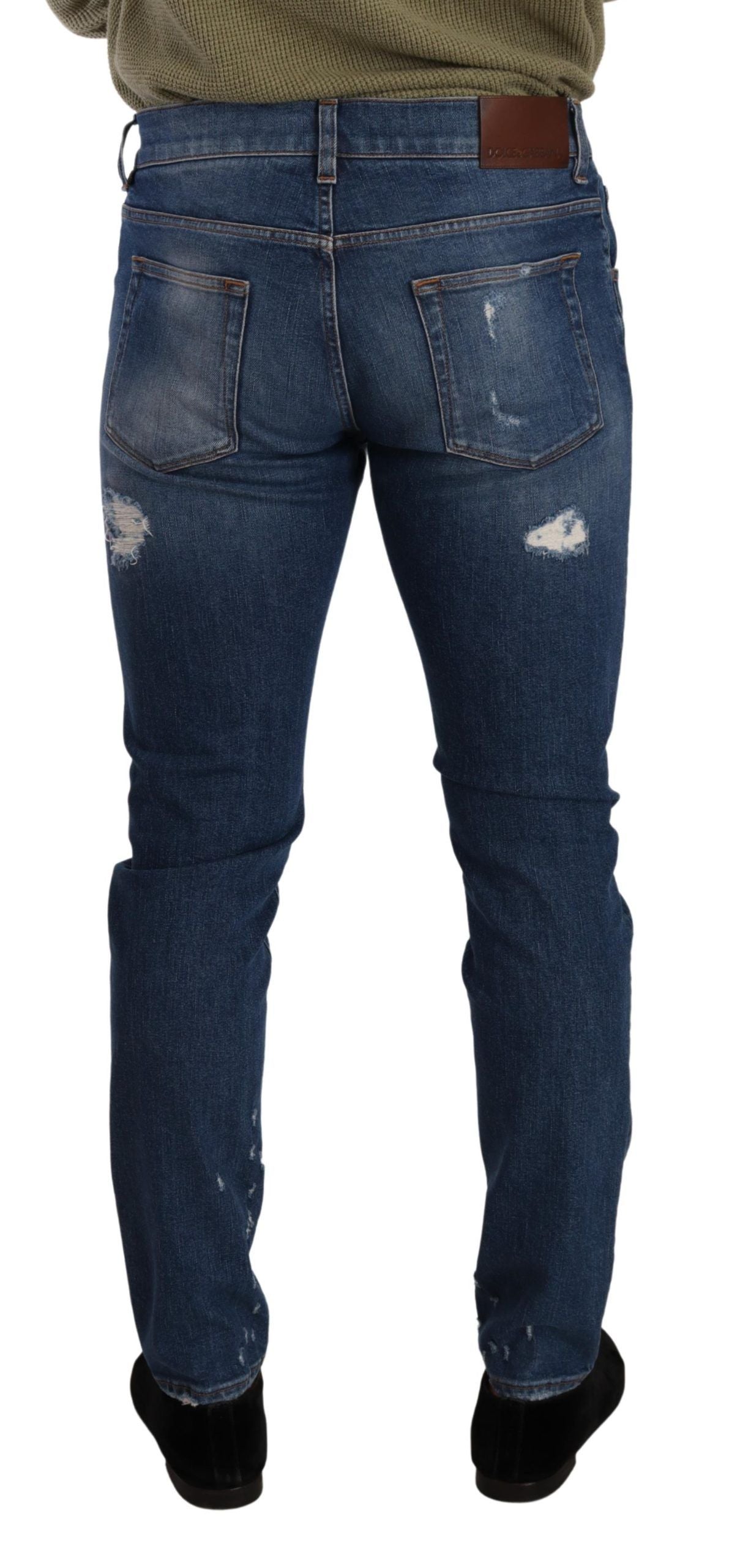 Slim Fit Jeans aus Baumwollstretch in Blauwaschung