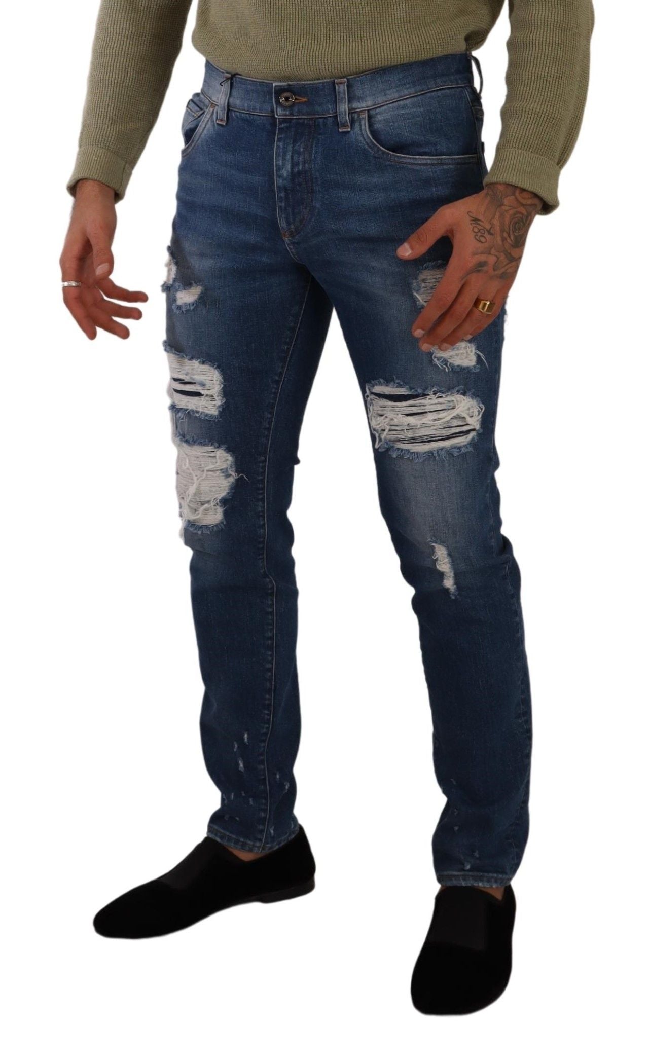 Slim Fit Jeans aus Baumwollstretch in Blauwaschung