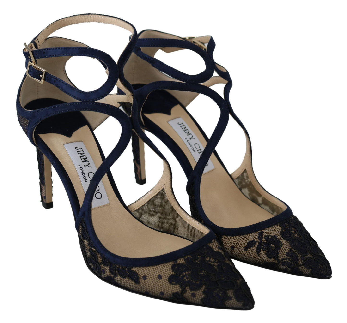 Marineblaue Lancer-Lederpumps – Entfesselte Eleganz