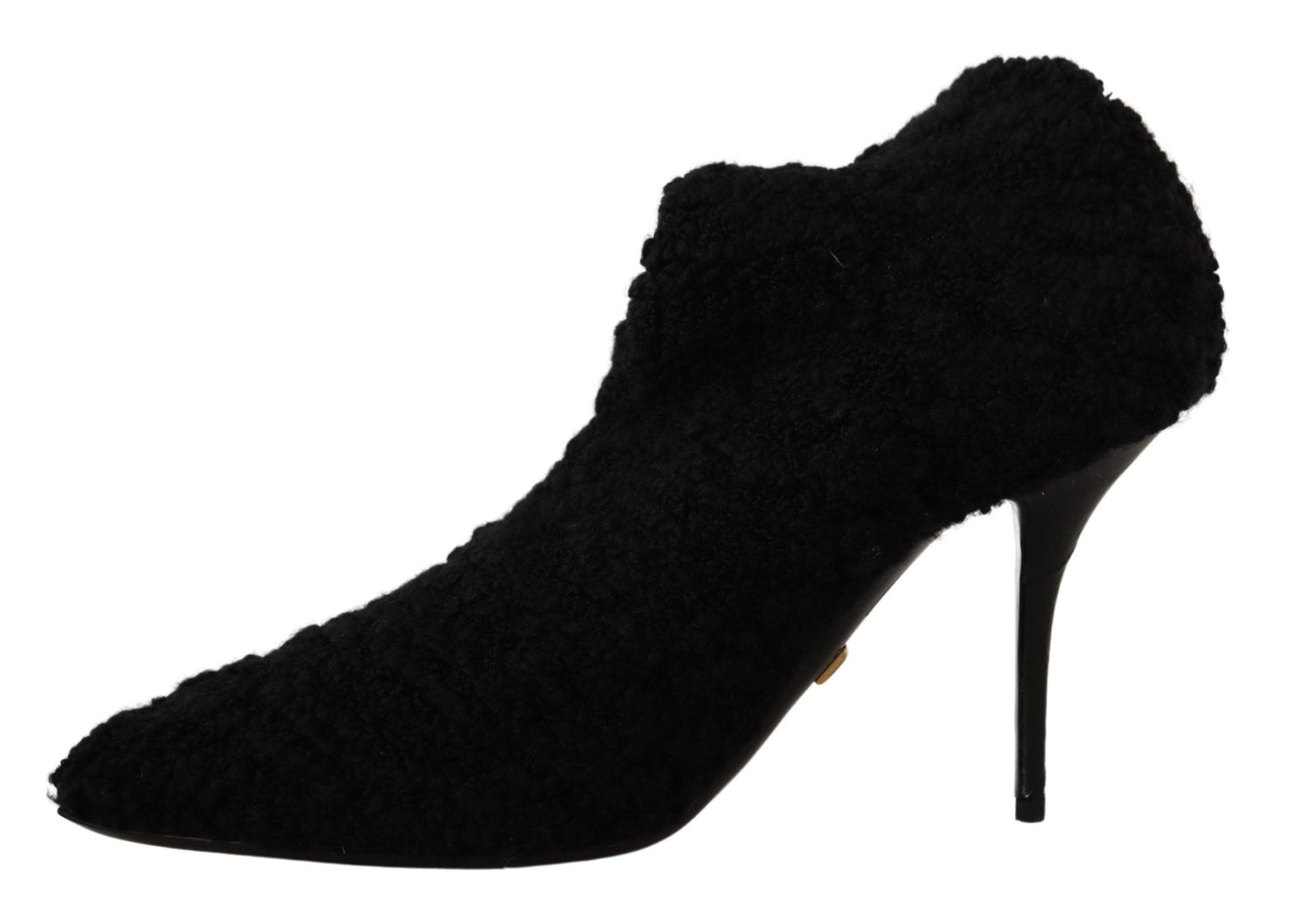 Schwarze Stiletto Heels Mid Calf Damen Stiefel