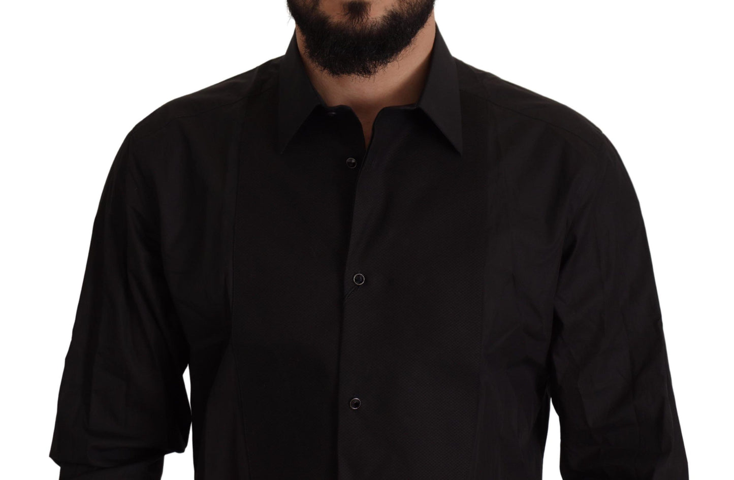 Schwarzes GOLD Slim Fit Smokinghemd