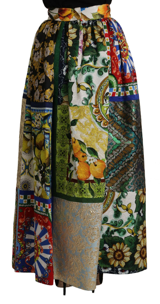 Mehrfarbiger Patchwork-Maxirock „Sicily“