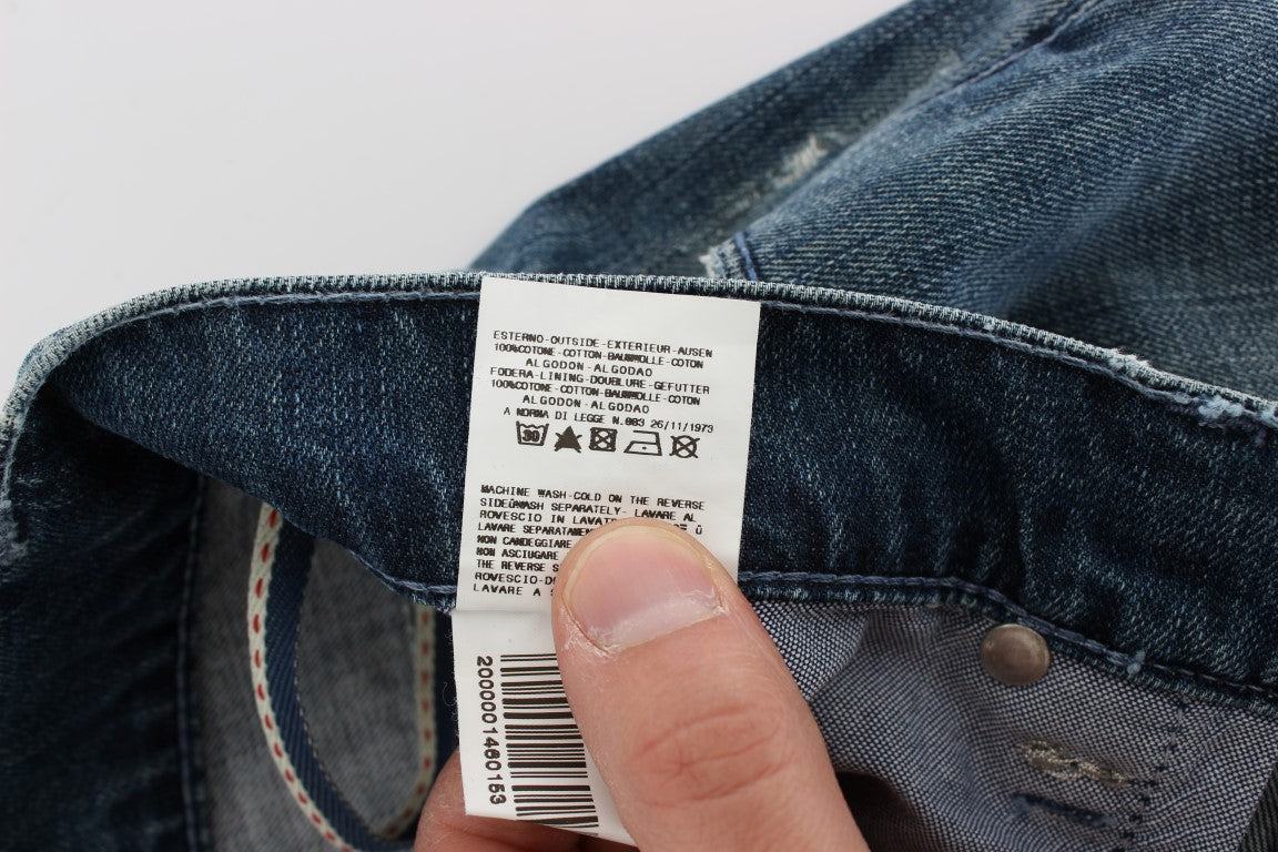 Regular Fit Jeans aus Baumwolldenim in blauer Waschung