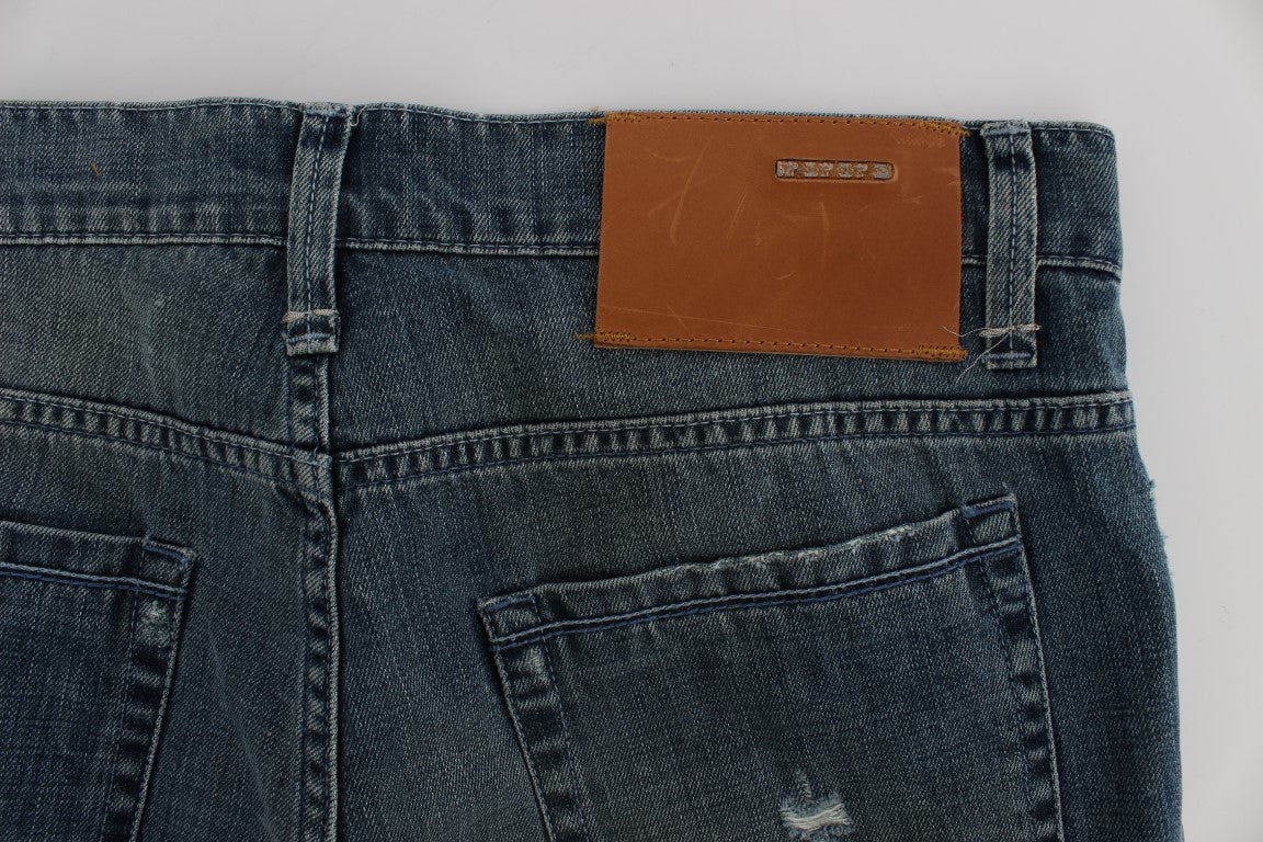 Regular Fit Jeans aus Baumwolldenim in blauer Waschung