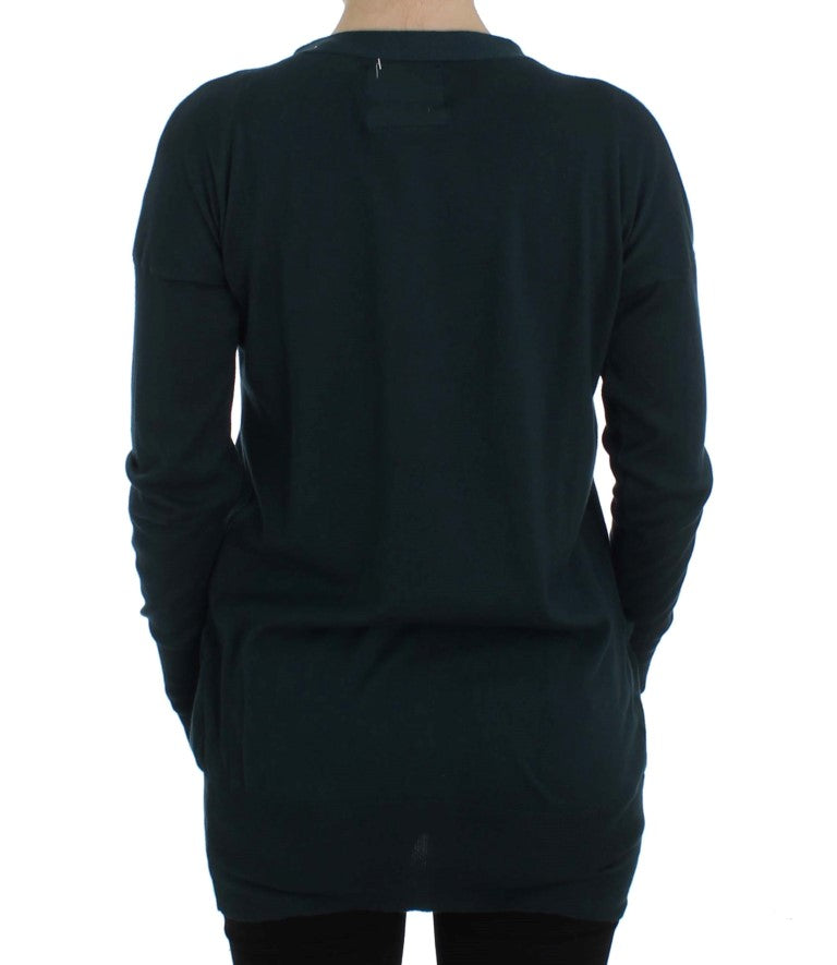 Grüner Cardigan mit Knopfleiste