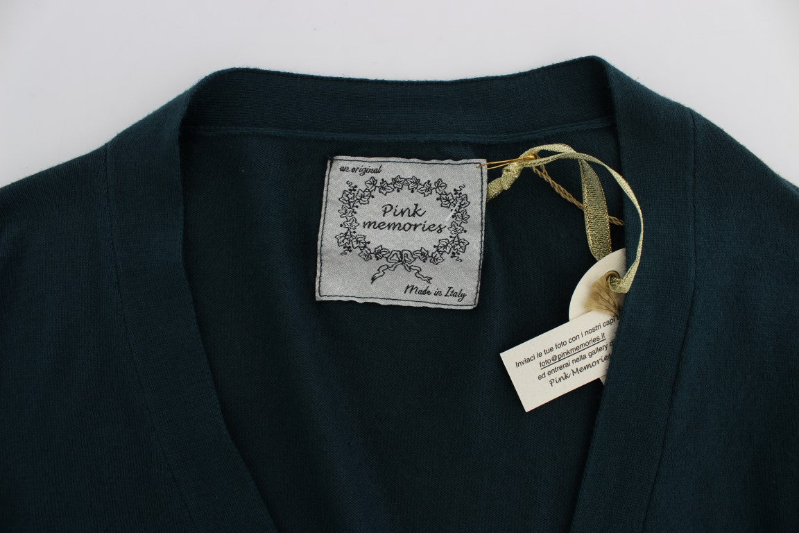Grüner Cardigan mit Knopfleiste