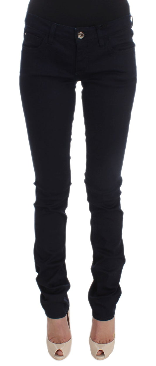 Blaue Slim Fit Jeans aus Baumwollmischung