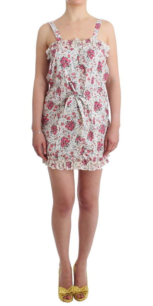 Strandmode Rosa Blumen Strand Minikleid Kurz