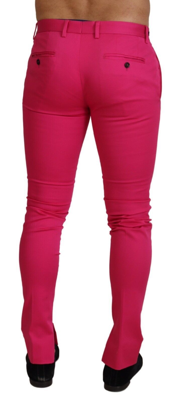Rosa Hose mit Reißverschluss und Schnalle
