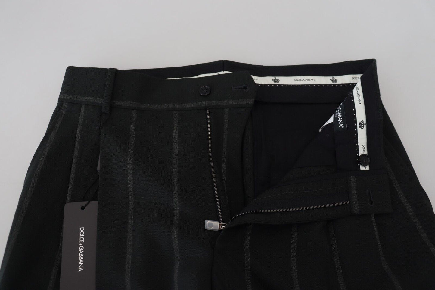 Schwarz gestreifte Herrenhose Baumwollhose