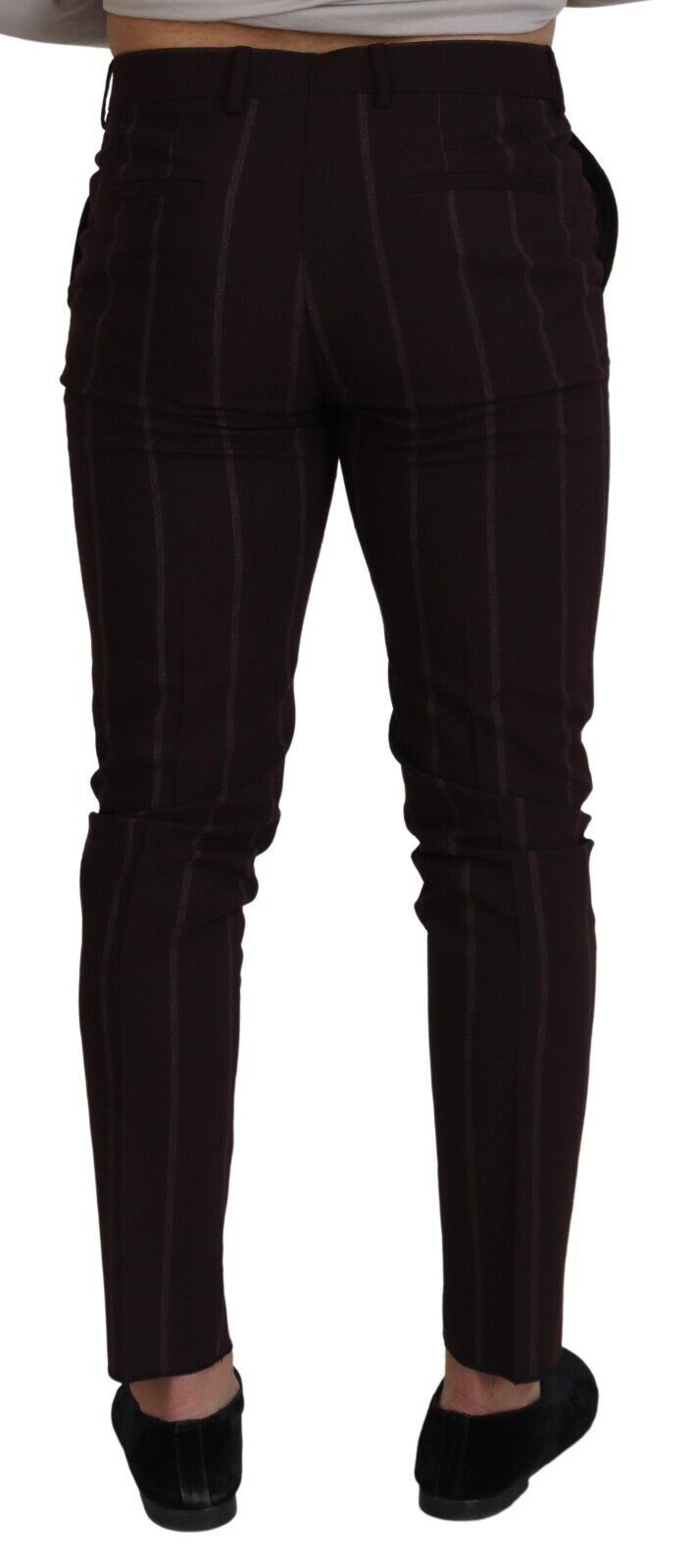 Braun gestreifte Herrenhose Baumwollhose