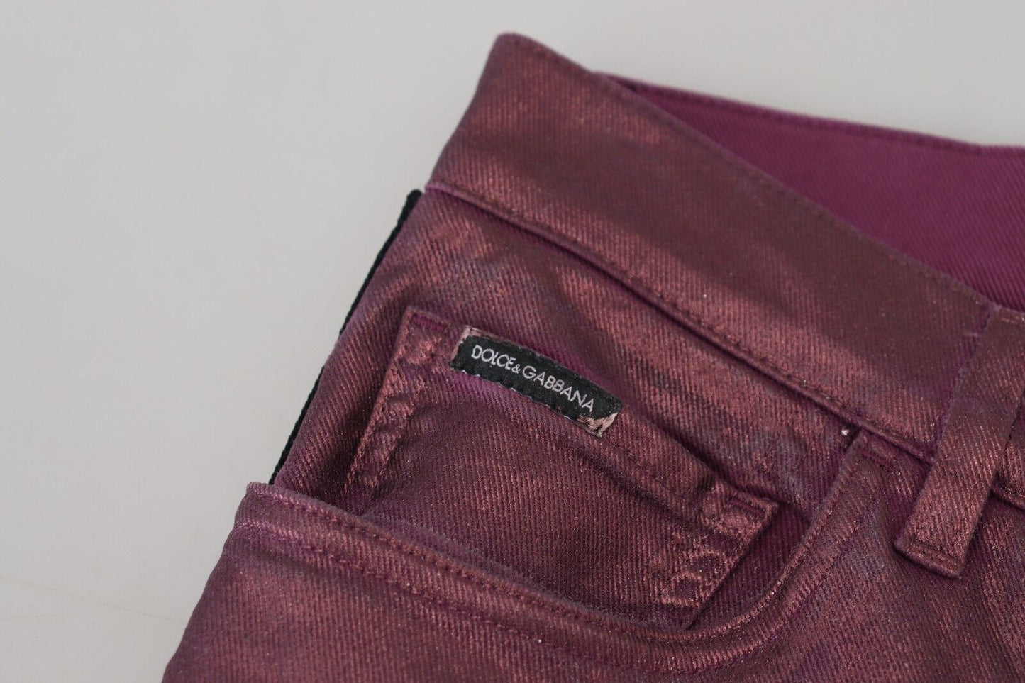 Magenta Baumwolle Herren Casual Harness Denim Jeans