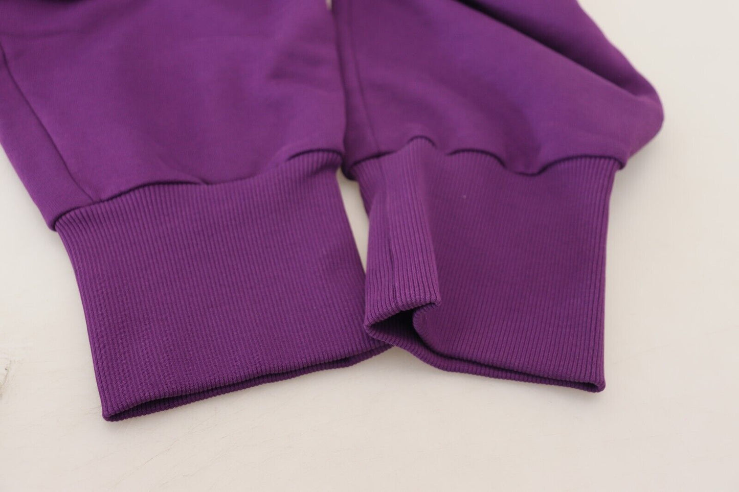 Lila Baumwoll-Cargo-Sweatpants Jogginghose
