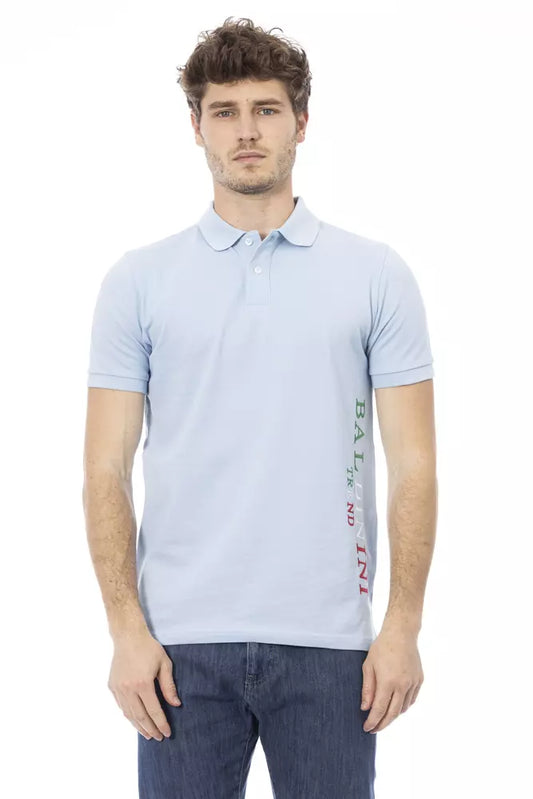 Hellblaues Herren-Poloshirt aus Baumwolle