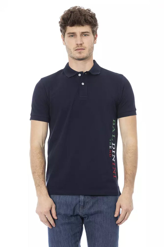 Blaues Poloshirt aus Baumwolle für Herren