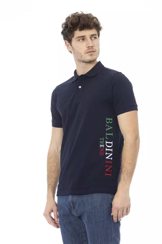 Blaues Poloshirt aus Baumwolle für Herren