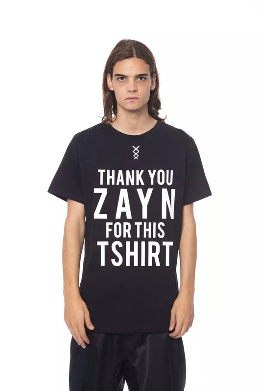 Schwarzes Herren-T-Shirt aus Baumwolle
