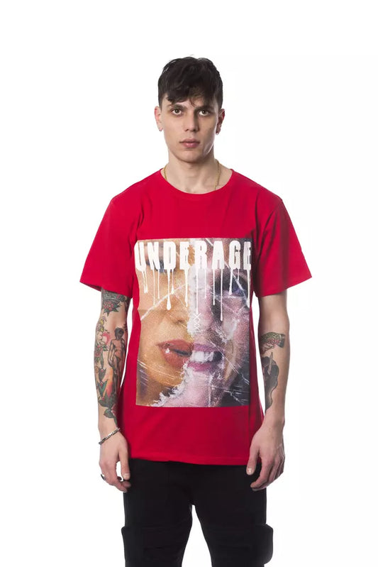 Rotes Herren-T-Shirt aus Baumwolle