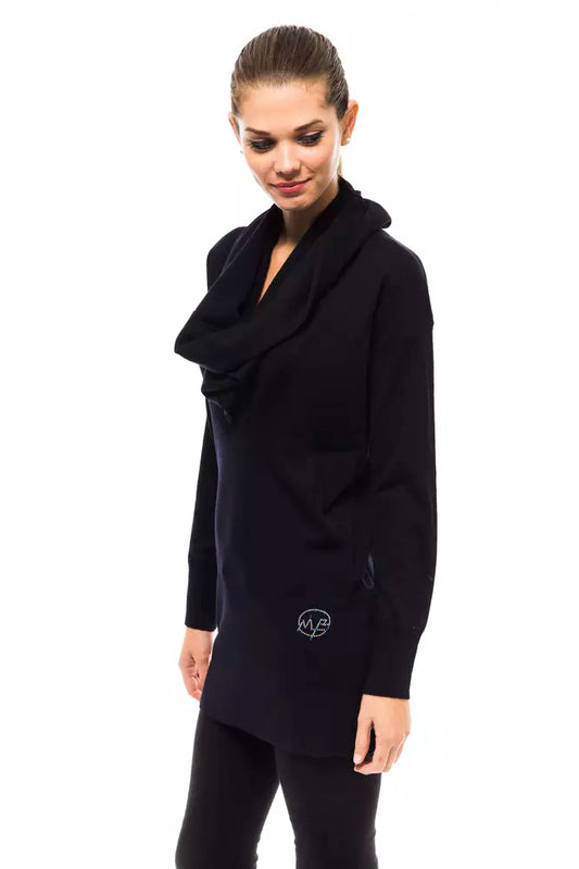 Blauer Wollpullover für Damen