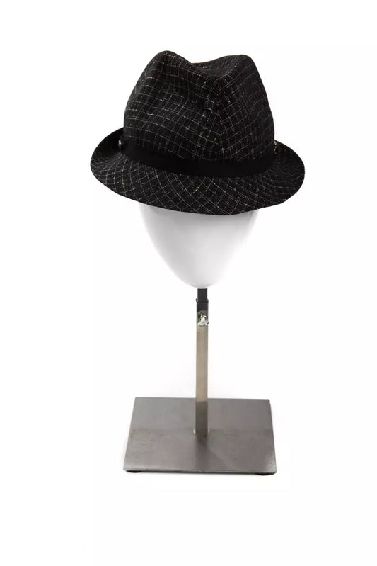 Schwarzer Wollhut für Damen