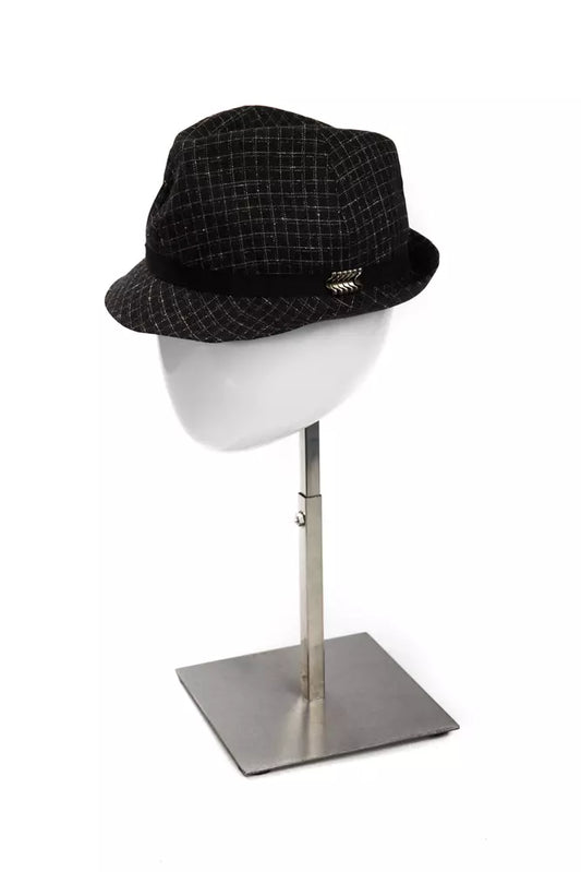 Schwarzer Wollhut für Damen