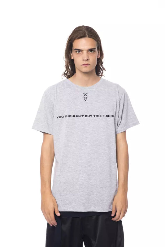 Graues Herren-T-Shirt aus Baumwolle