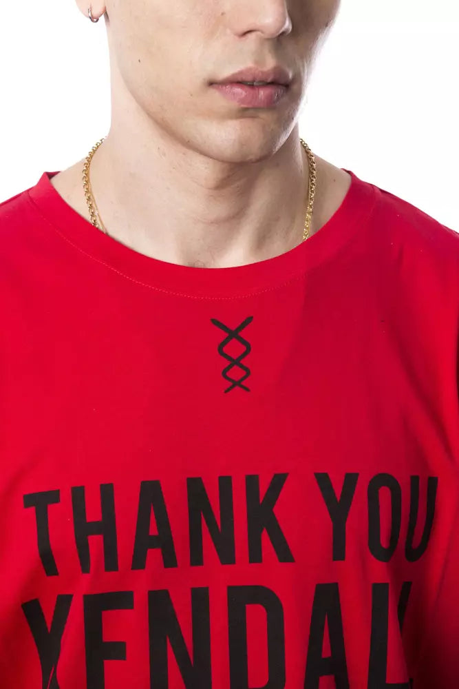 Rotes Herren-T-Shirt aus Baumwolle
