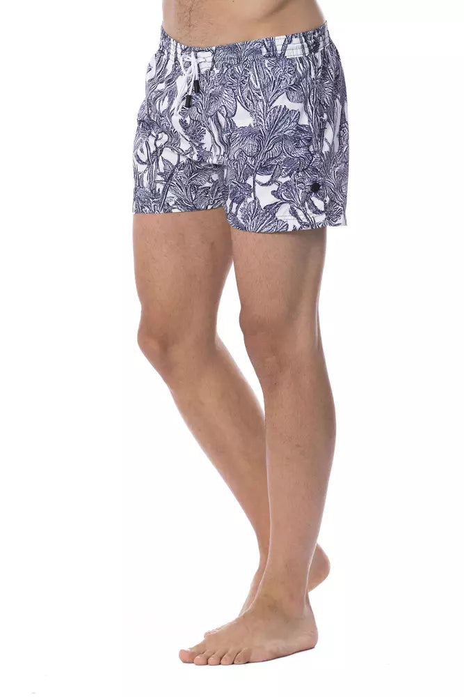 Hellblaue Polyester-Badehose für Herren