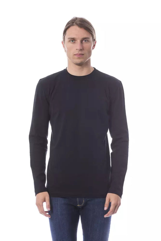 Schwarzes Herren-T-Shirt aus Baumwolle