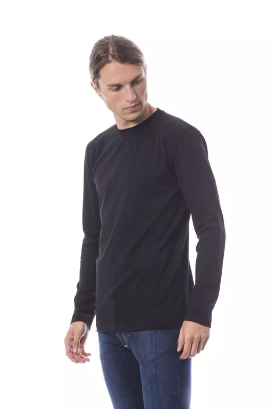 Schwarzes Herren-T-Shirt aus Baumwolle