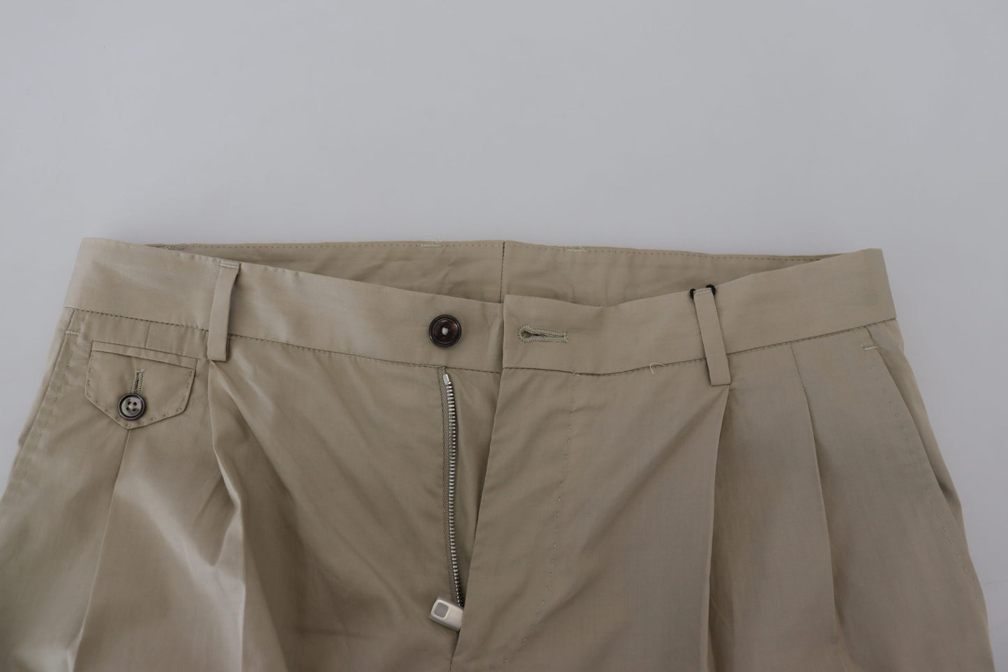 Beige Slim Fit Herrenhose aus Baumwolle