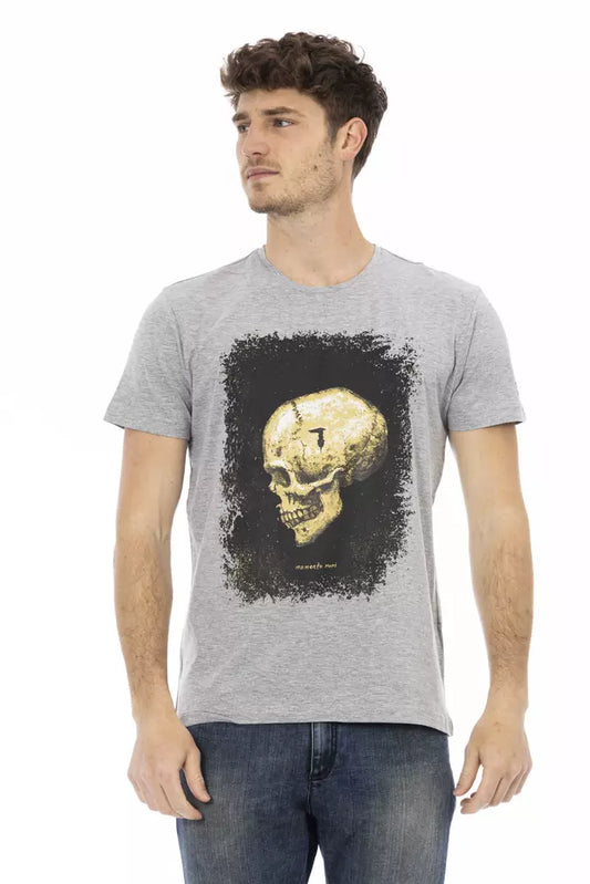 Graues Herren-T-Shirt aus Baumwolle