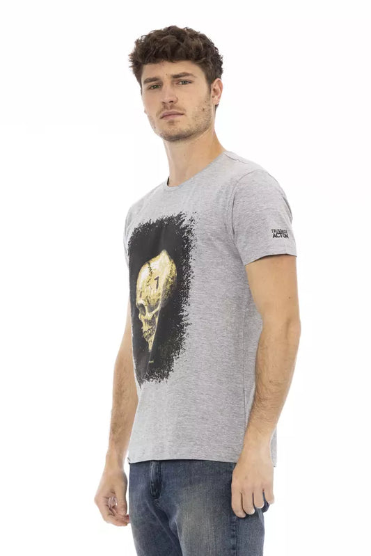 Graues Herren-T-Shirt aus Baumwolle